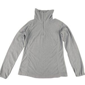 Columbia Womens Fleece Pullover Jacket Quarter Zip Gray Size Small JH1531